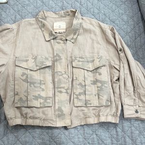 Tan / Camo Jacket. Anthropologie XL.